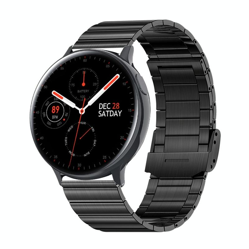 Smart Wristband With Temp And Sleep Monitoring - Black Silicone