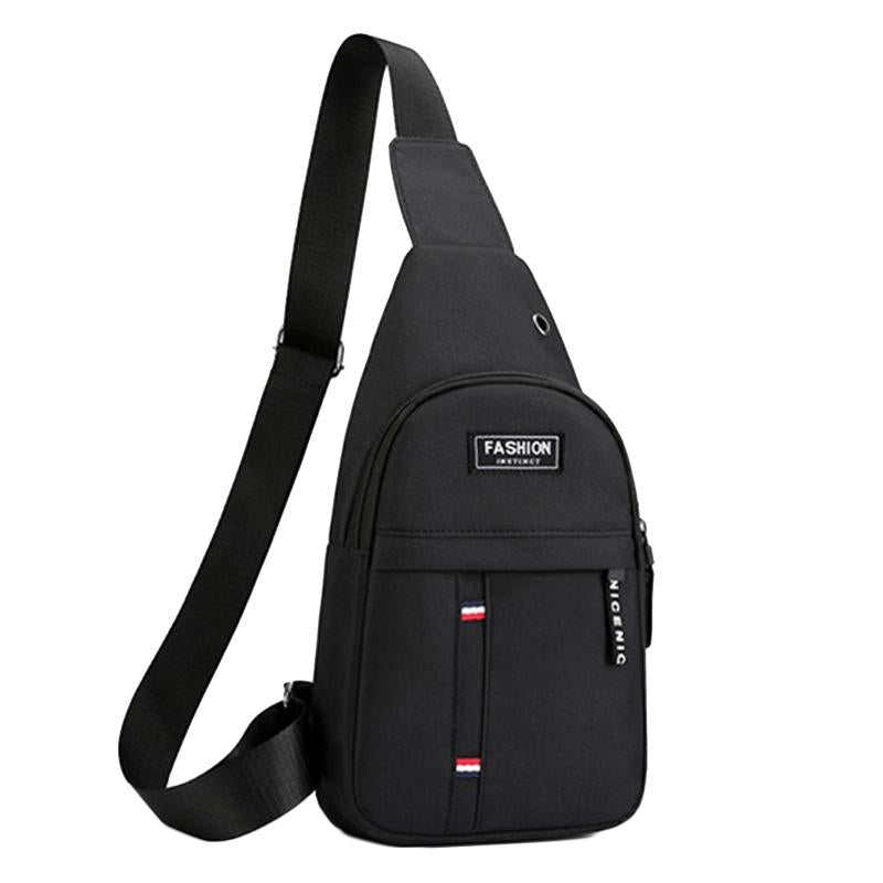 Canvas Crossbody Chest Bag For Men - Black