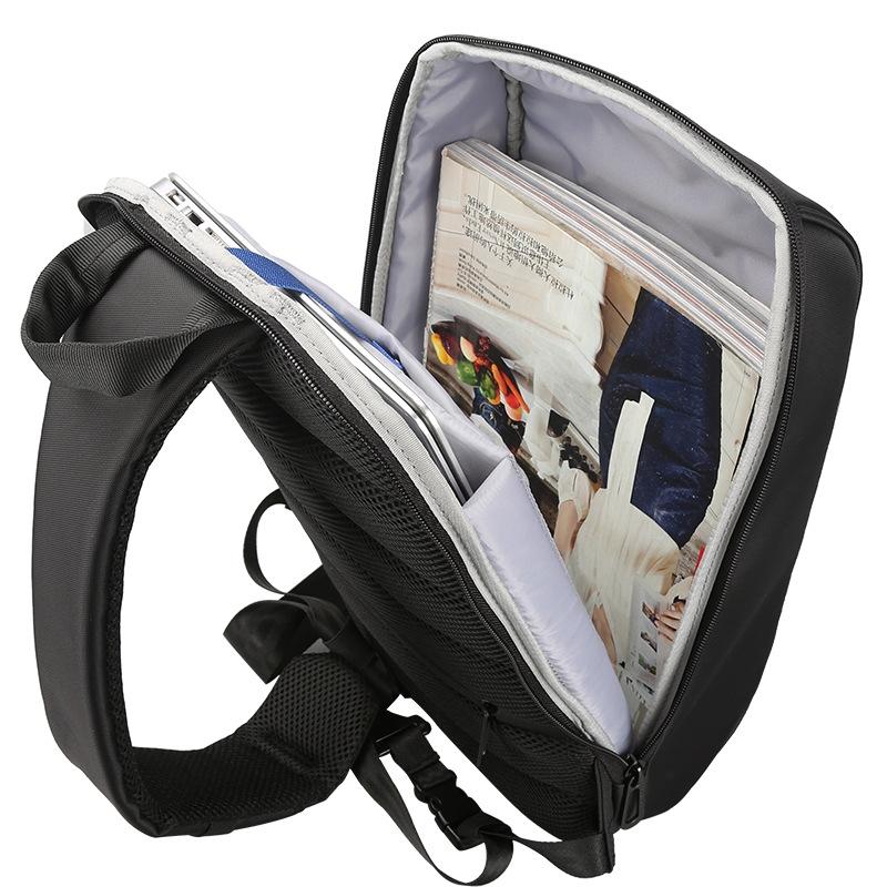 Versatile Black Crossbody Backpack For School Or Leisure