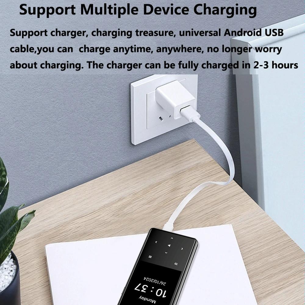 16Gb Portable Bluetooth Mp3 / Mp4 Music Player Black - 8Gb