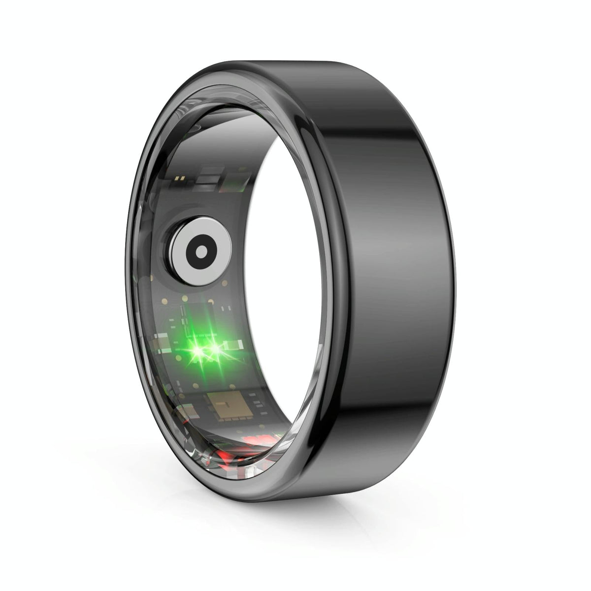 Smart Ring With Heart Rate Blood Oxygen Sleep Monitoring &amp; Sports Modes - Size 8