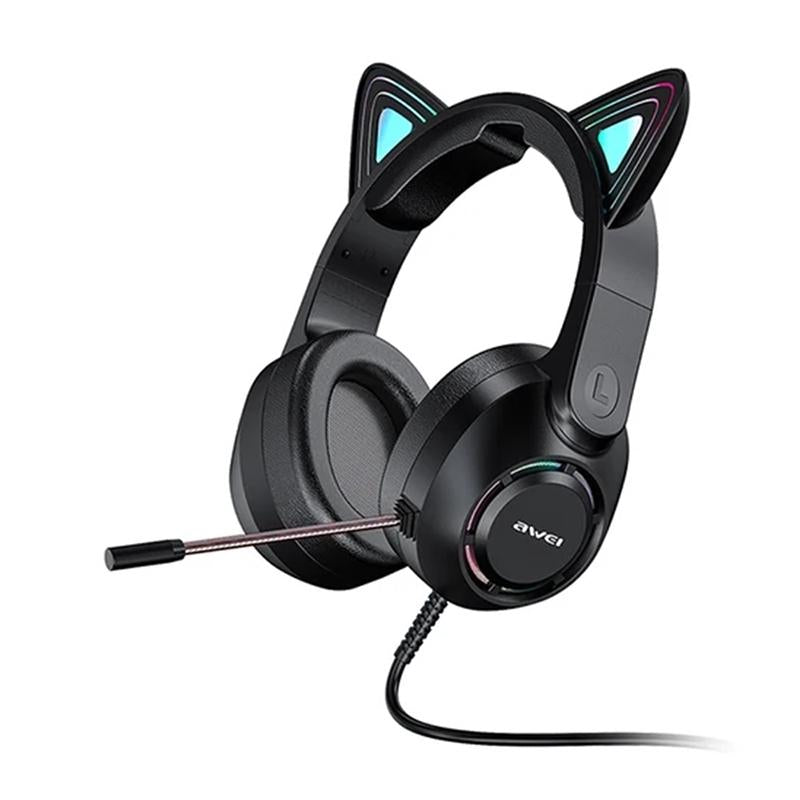 Colourful Light Wired Gaming Headset With Mic 2M Cable Black