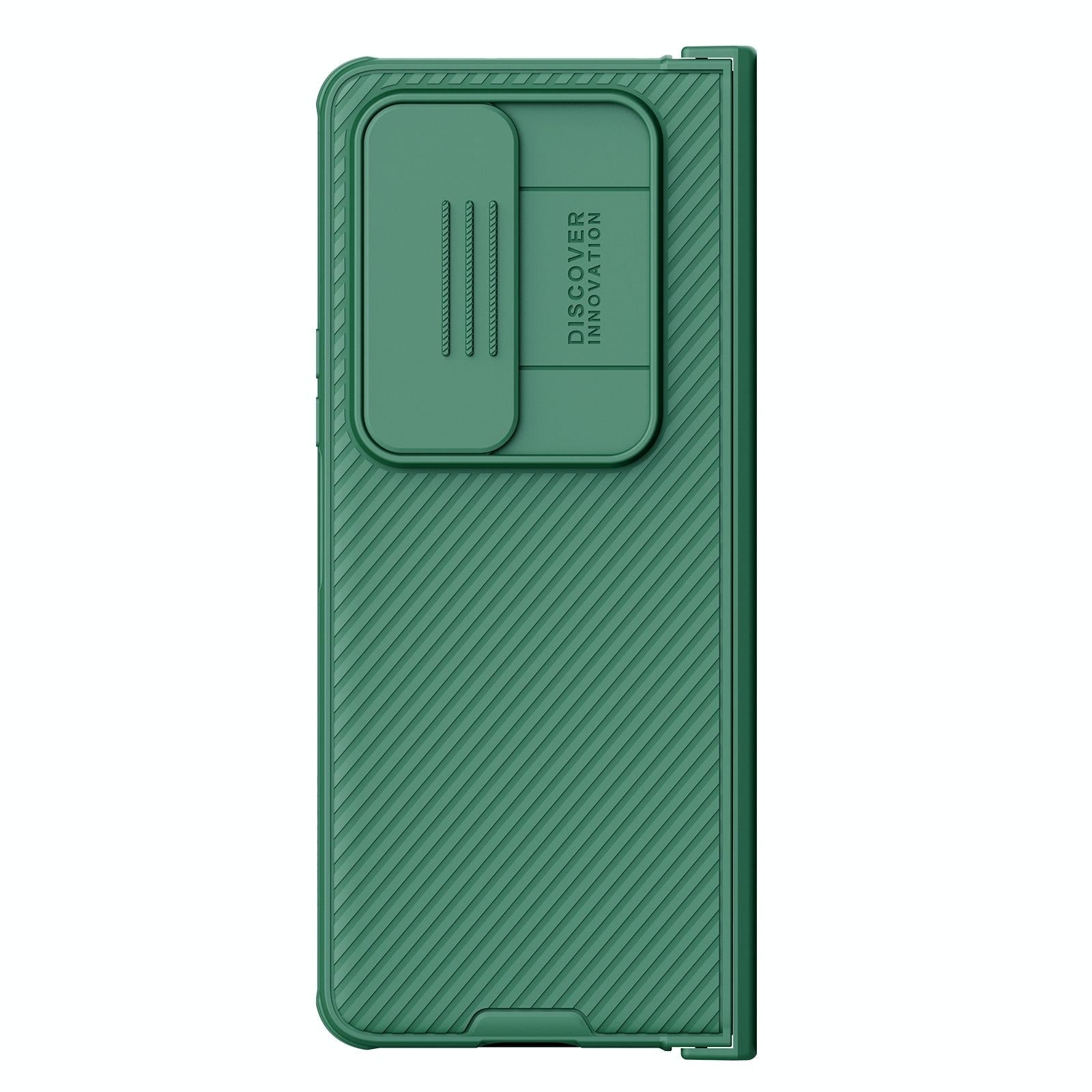 For Samsung Galaxy Z Fold4 5G Mirror Pro Camshield Case Set - Blue