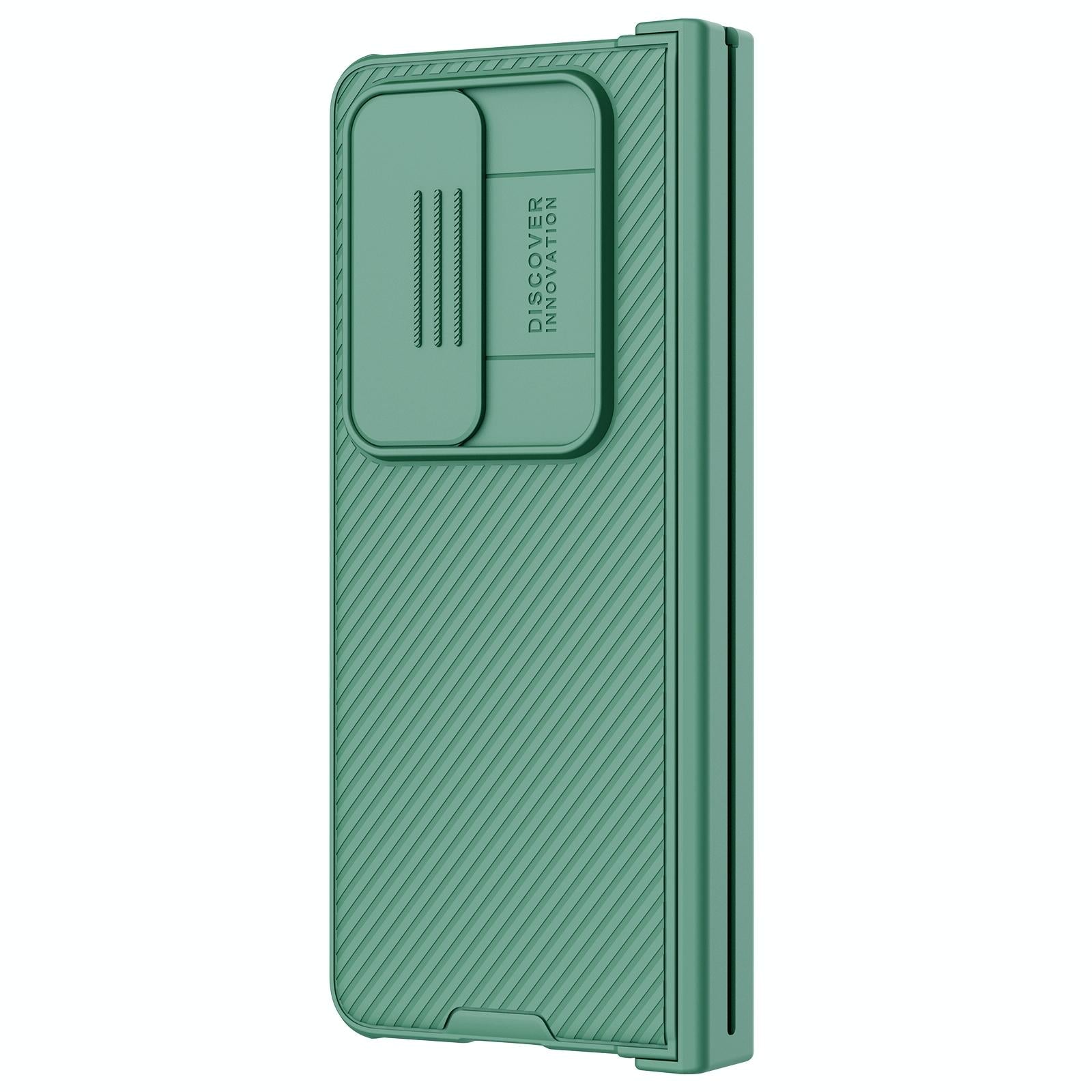 For Samsung Galaxy Z Fold4 5G Mirror Pro Camshield Case Set - Blue