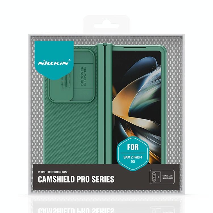 For Samsung Galaxy Z Fold4 5G Mirror Pro Camshield Case Set - Blue