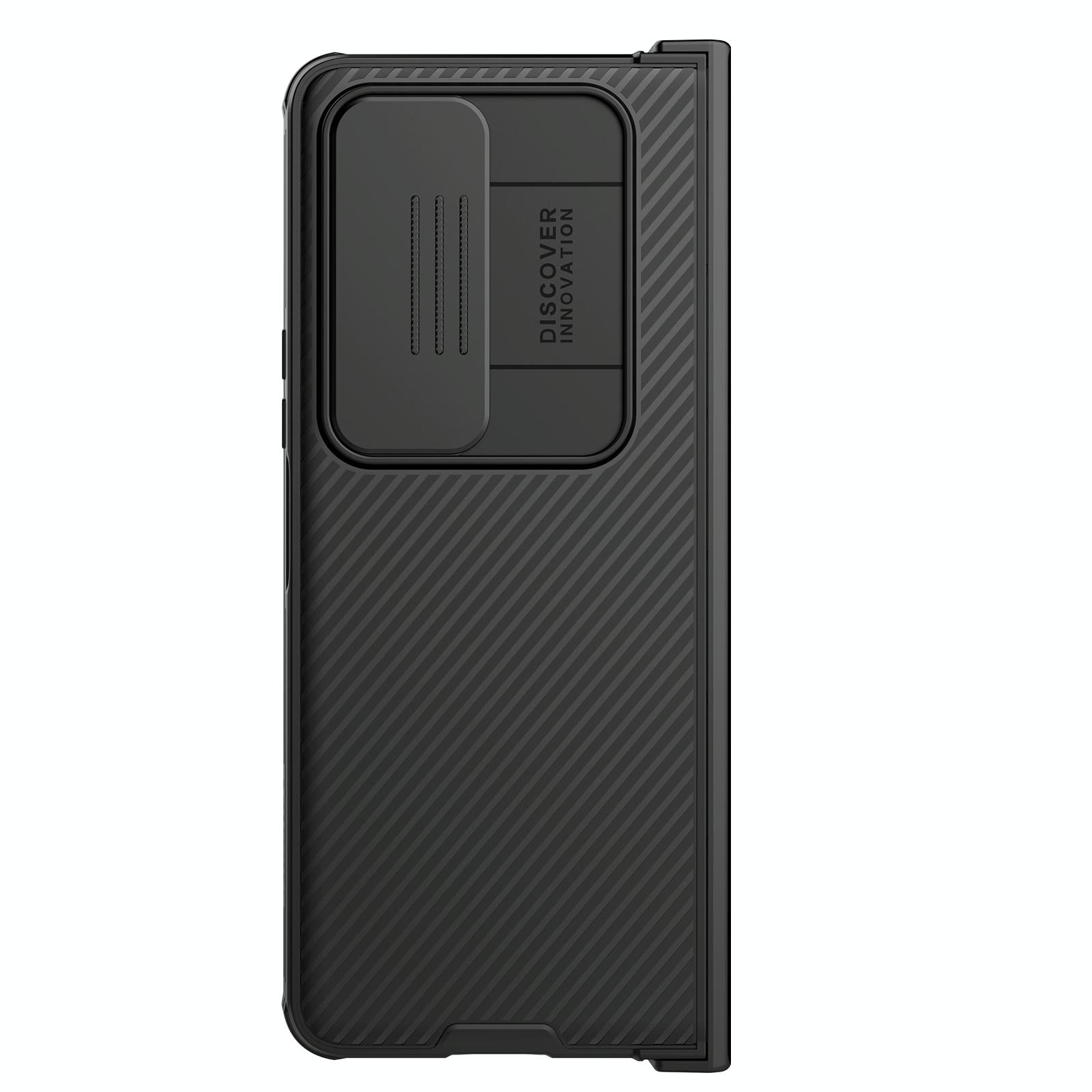 For Samsung Galaxy Z Fold4 5G Mirror Pro Camshield Case Set - Blue