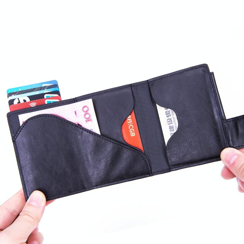 Rfid-protected Aluminum Coin Purse - Secure & Stylish - Mad Horse Black