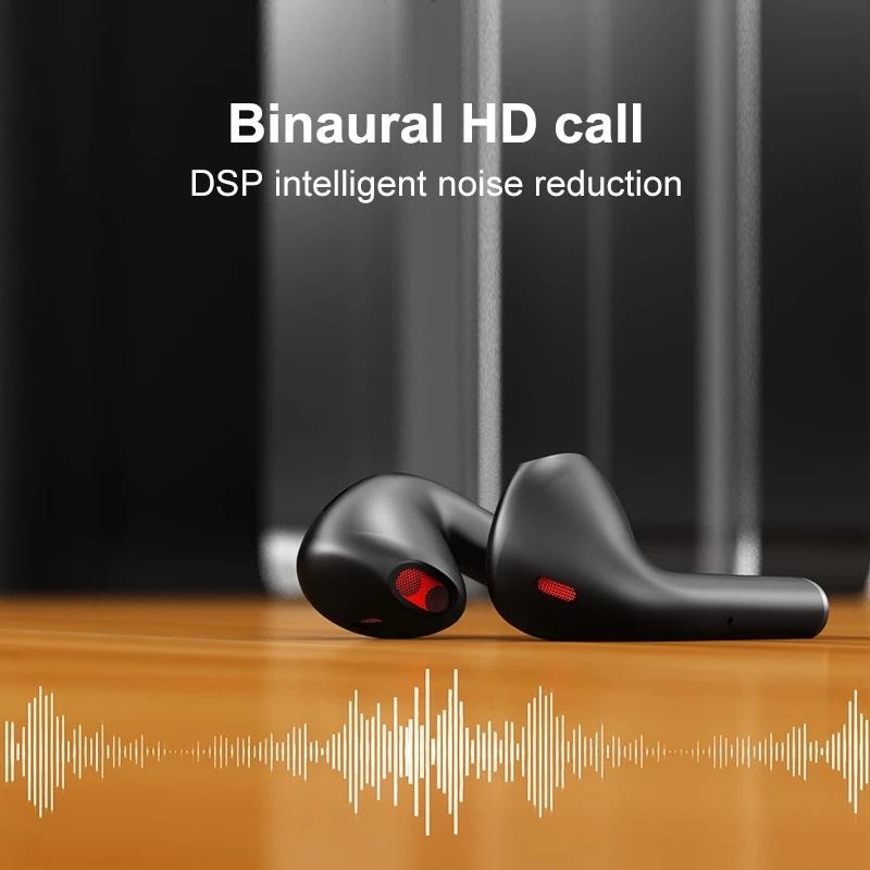 Wireless Sport Earphones with Touch Control and Mic - Bluetooth 5.0 Stereo Bass - Black