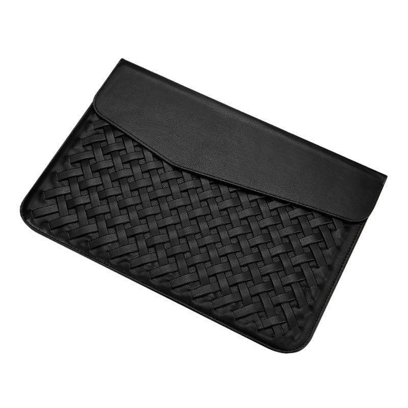 11 Inch Hand-Woven Notebook Liner Bag For Computers - Black