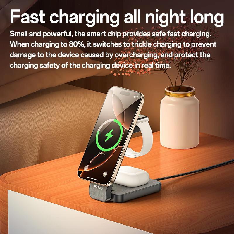 4 In 1 Magnetic Wireless Charging Stand With Night Light