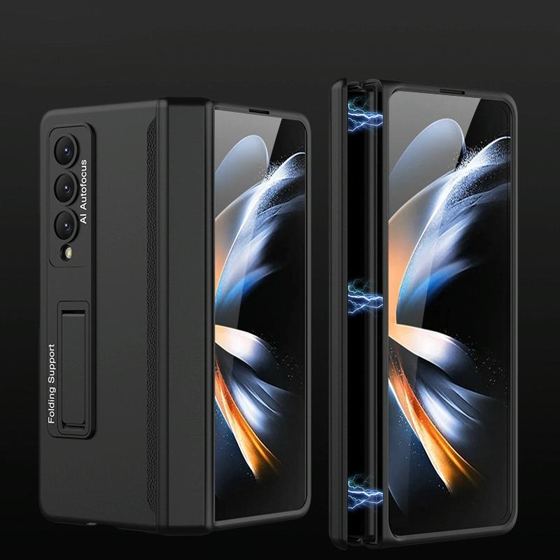 For Samsung Galaxy Z Fold4 5G Foldable Magnetic Hinged Case - Black