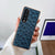 For Samsung Galaxy Z Fold4 5G Ostrich Leather Phone Case - Coffee