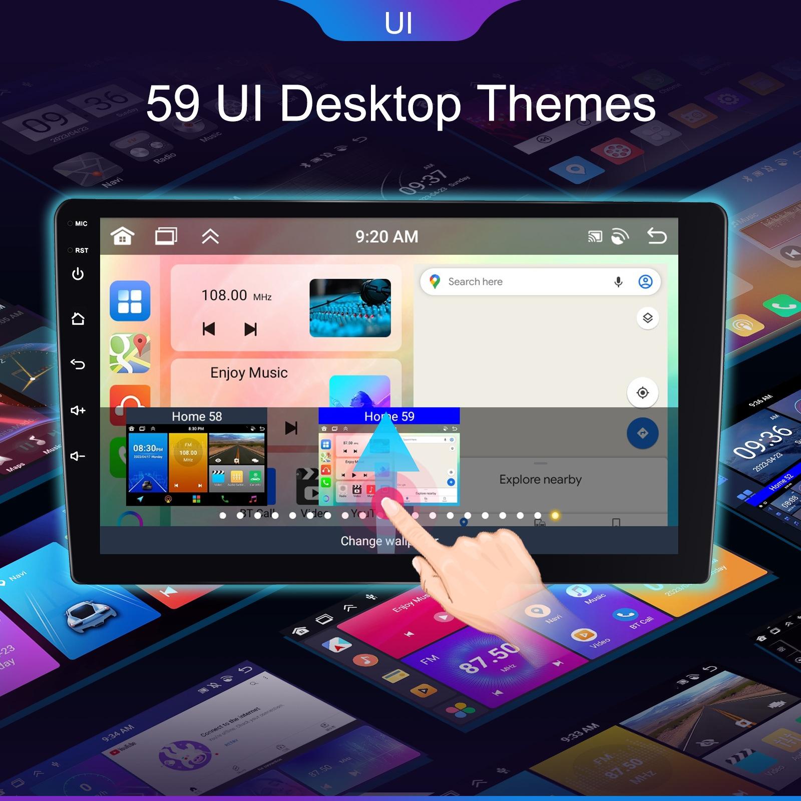 6 + 128G Android Car Bluetooth Player With Gps Navigation - Standard 9 Inch