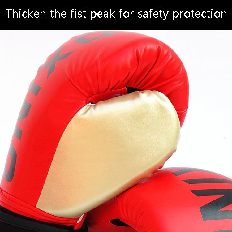 Junior Boxing Training Gloves For Sanda Fighting - Letter Pattern - Red