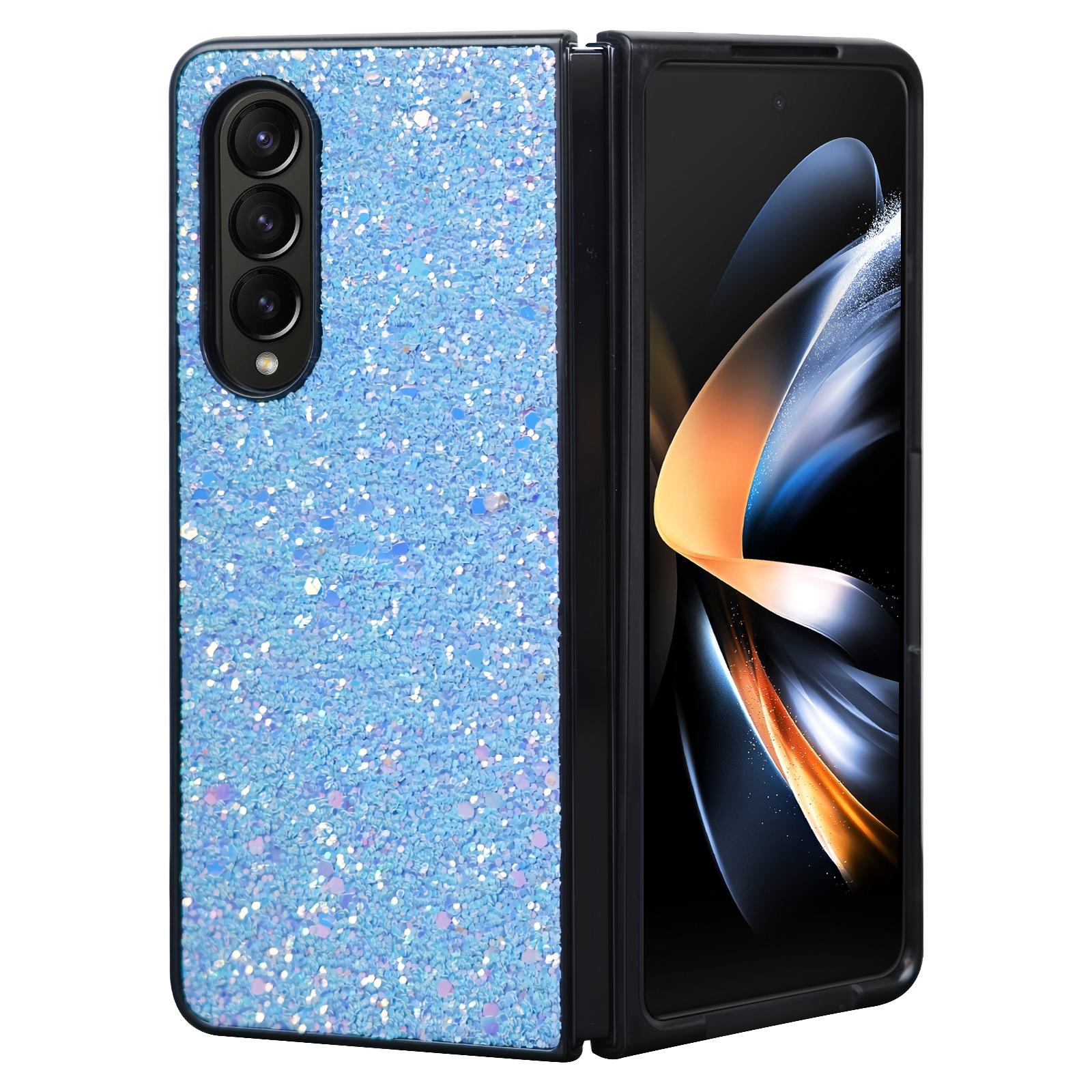 For Samsung Galaxy Z Fold4 5G Foldable Diamond Case - Compact And Stylish - Flash Black