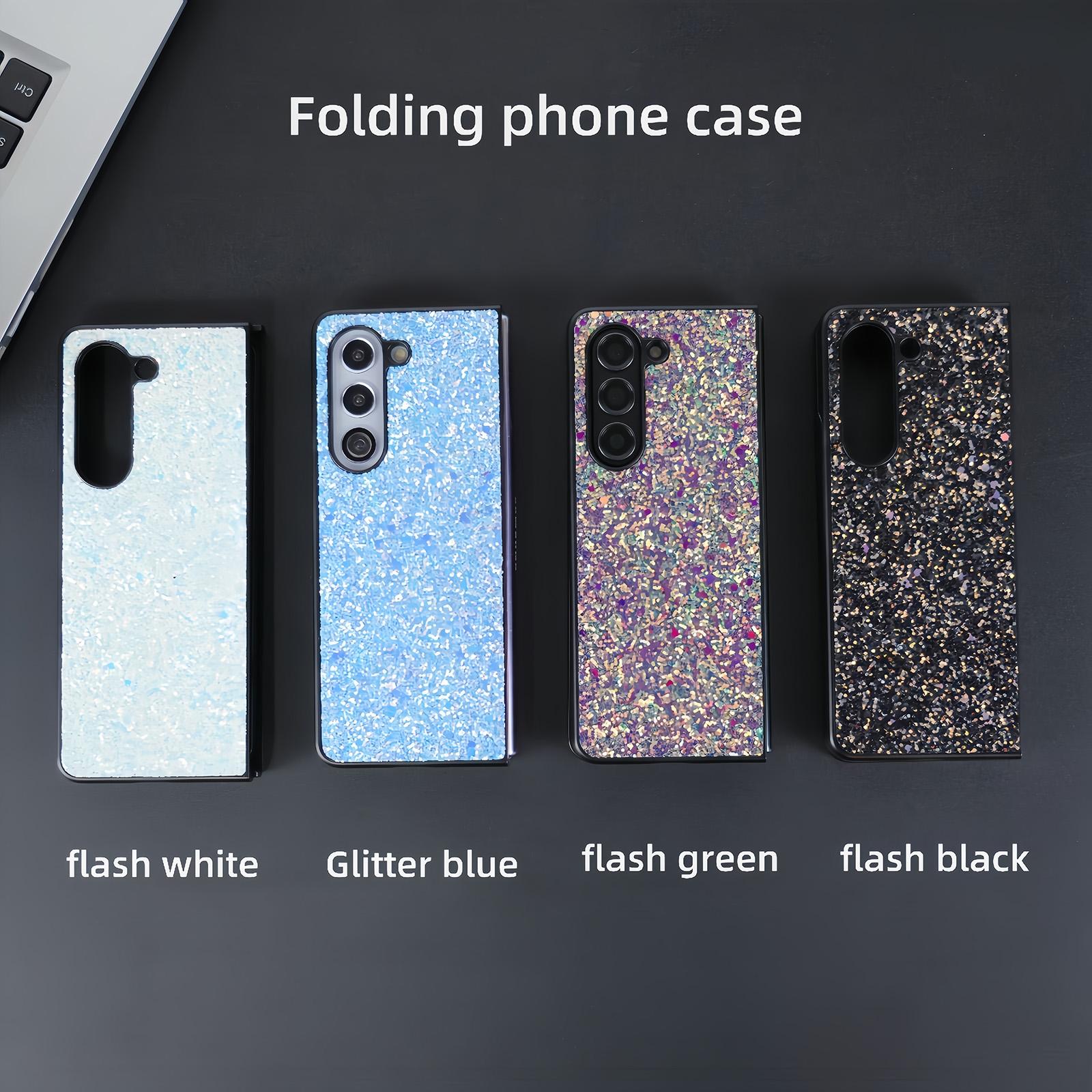 For Samsung Galaxy Z Fold4 5G Foldable Diamond Case - Compact And Stylish - Flash Black