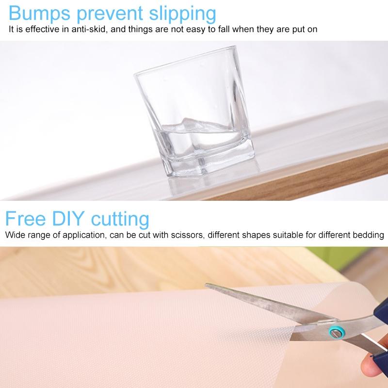 Waterproof Diamond Texture Cut off Cabinet Drawer Mat - 45x150cm - White