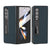 For Samsung Galaxy Z Fold4 5G Leather Phone Case With Holder - Wave Design - Black