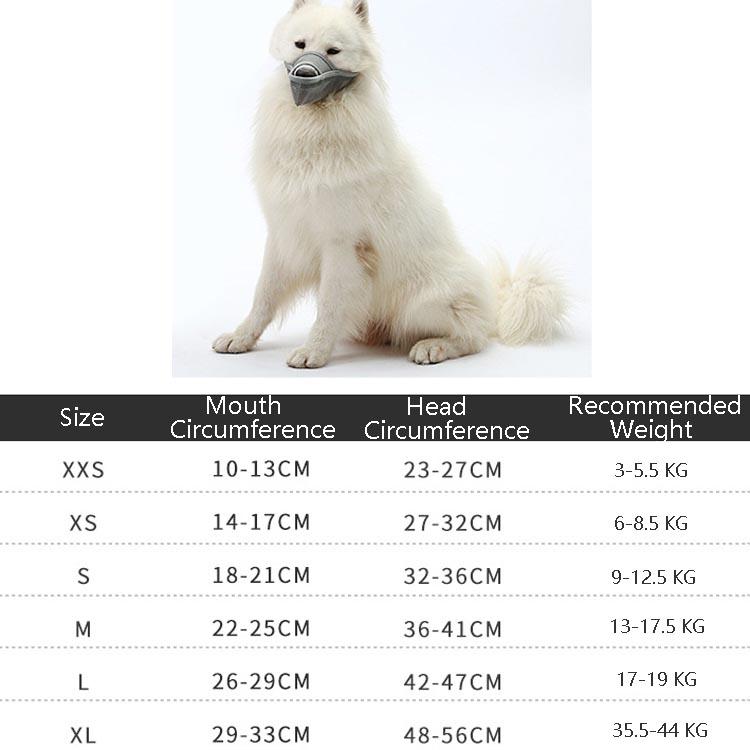 Dog Mouth Cover Anti-Bite Mesh Dog Mouth Cover Medium And Large Dogs Anti-Drop Mask Xs - Gray