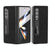 For Samsung Galaxy Z Fold4 5G Cross Texture Leather Phone Case With Holder - Black