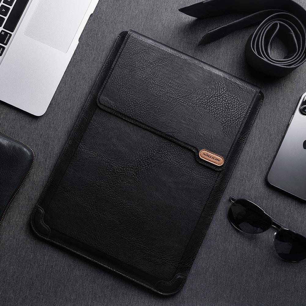 16.0 Inch Water Wave Texture Laptop Sleeve - Versatile Design - Black