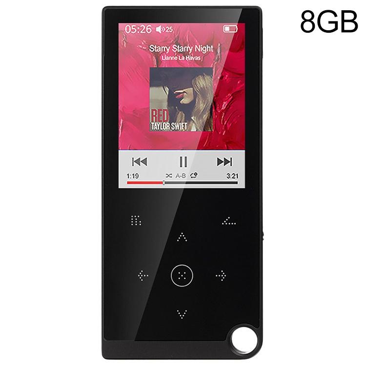 2.4 Inch Touch Mp4 / Mp3 Player 8Gb Memory E Book / Alarm / Timer No Bluetooth - Red