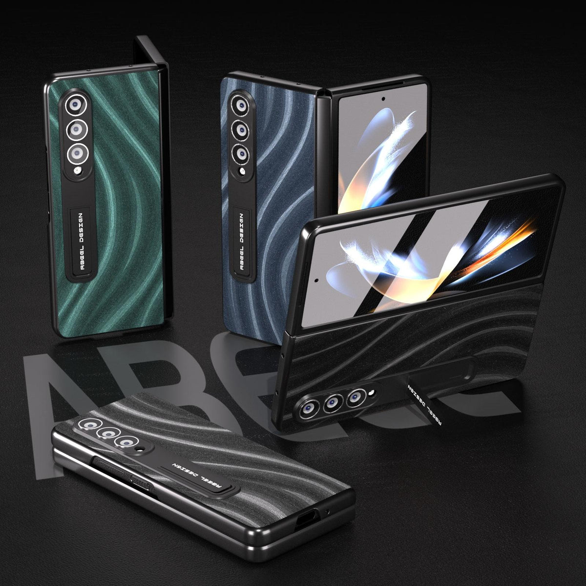 For Samsung Galaxy Z Fold4 5G Galactic Pattern Phone Case - Integrated Protection - Grey