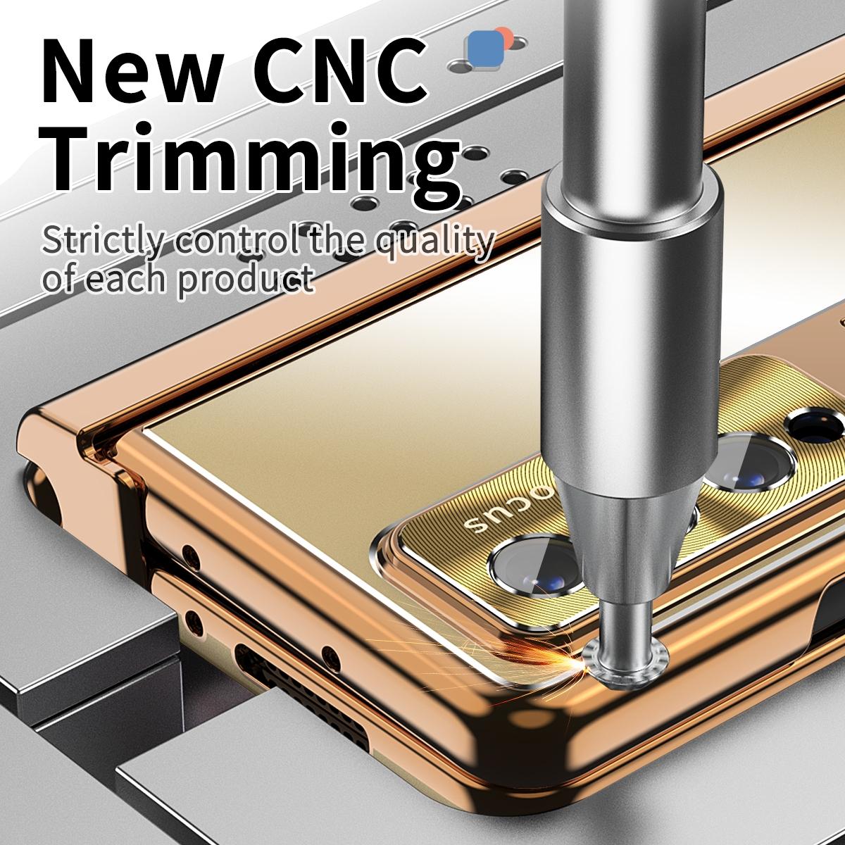 For Samsung Galaxy Z Fold4 5G Shockproof Aluminum Double Hinge Case - Silver