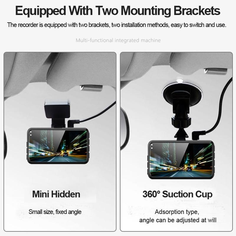 Hd Night Vision Dog Driving Recorder with Reversing Image - Single Record