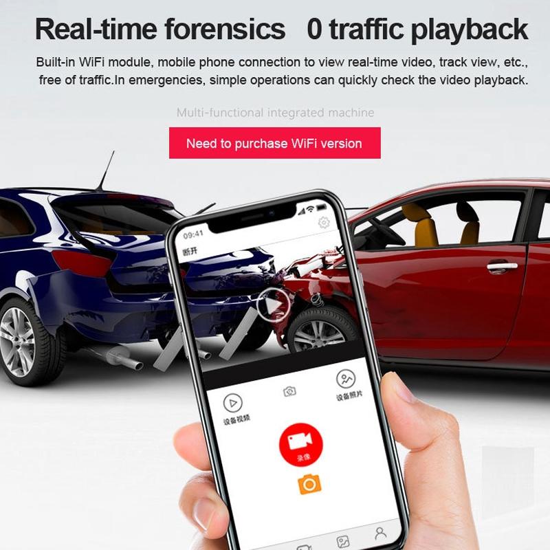 Hd Night Vision Dog Driving Recorder with Reversing Image - Single Record