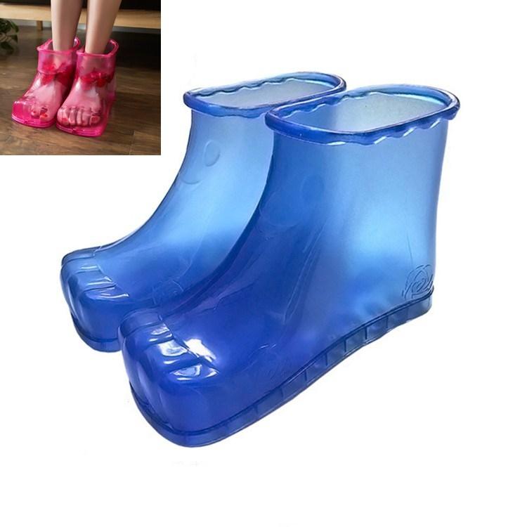 Portable Plastic Bubble Foot Bucket 16.5Cm Height Fits Size 42 Shoes - Blue