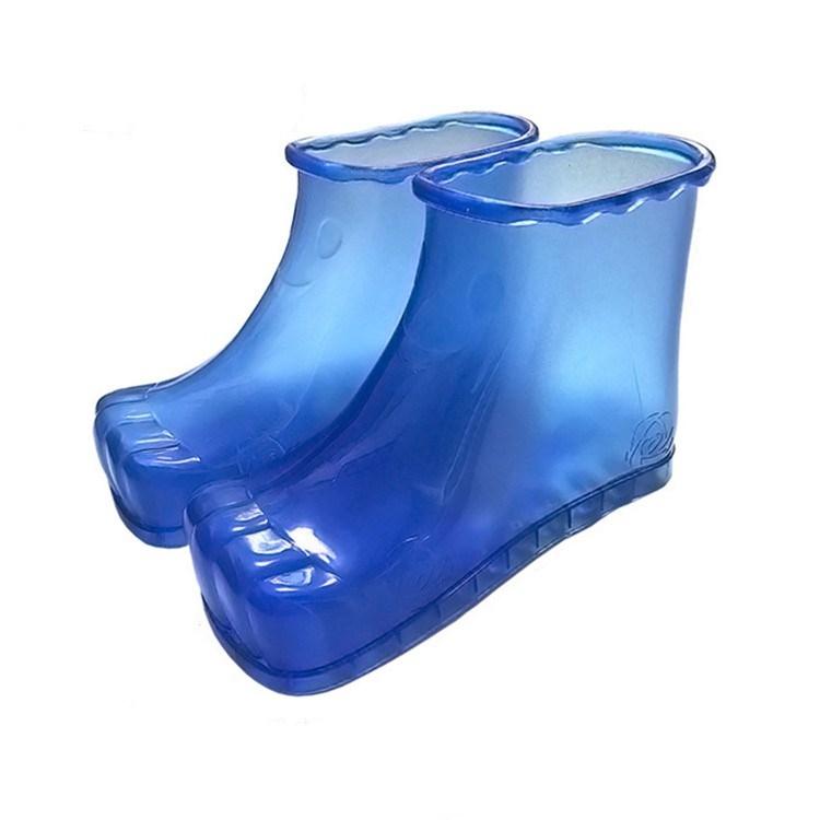 Portable Plastic Bubble Foot Bucket 16.5Cm Height Fits Size 42 Shoes - Blue