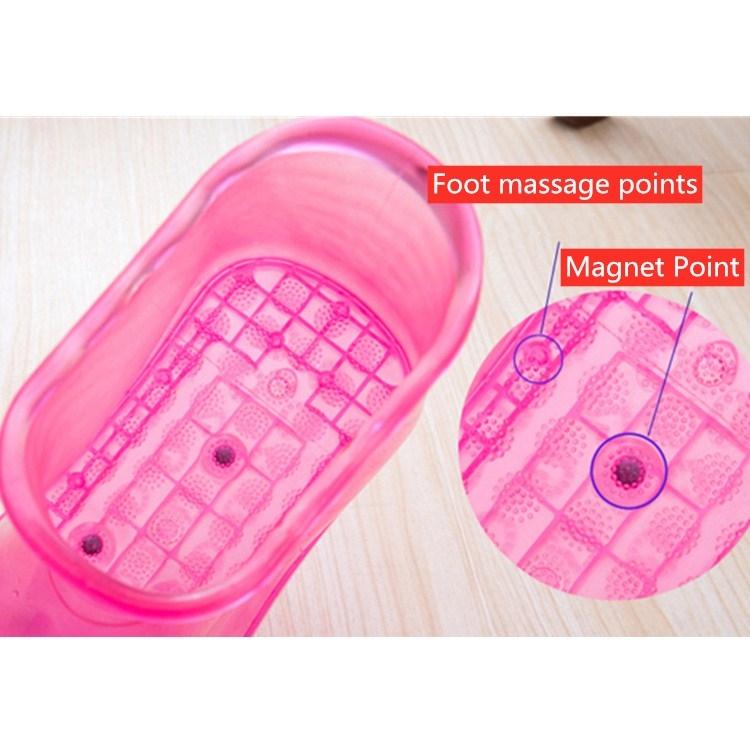 Portable Plastic Bubble Foot Bucket 16.5Cm Height Fits Size 42 Shoes - Blue