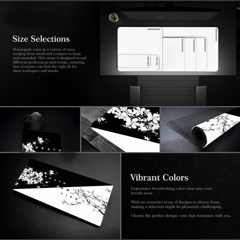 Cherry Blossom Ink Painting Mouse Pad Non Slip - Pattern 1 - 300X700X2Mm