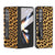 For Samsung Galaxy Z Fold4 5G Leopard Print Phone Case With Holder - Gold