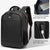 Waterproof Double Shoulder Backpack With Usb Black - 19 Inch
