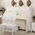 White Lace Piano Dust Cover - Embroidered Full Size Double Seats 153x33x120