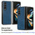 For Samsung Galaxy Z Fold4 5G Pu Back Cover - Solid Colour - Brown