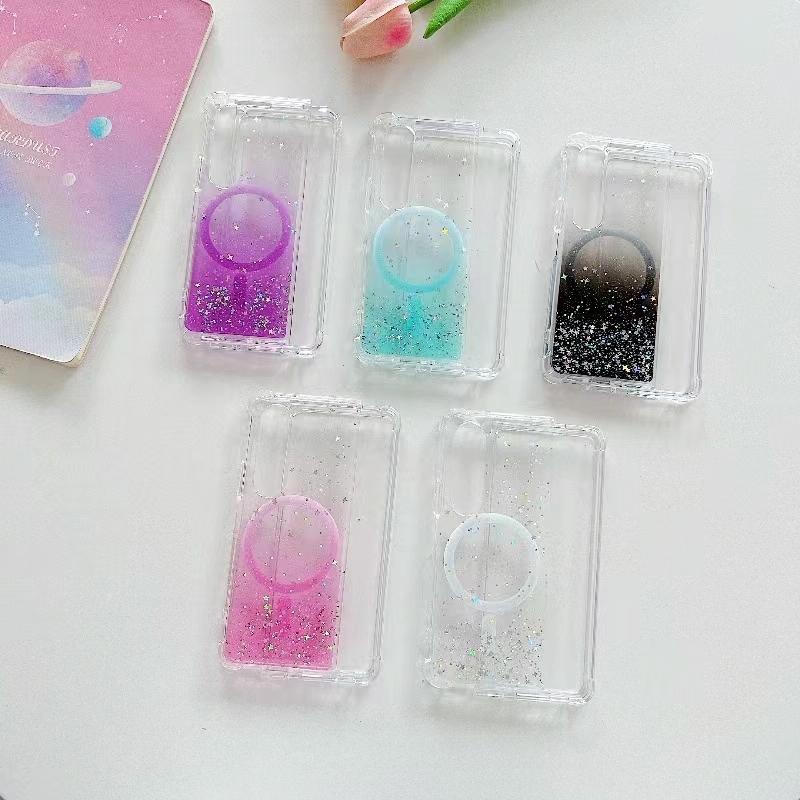For Samsung Galaxy Z Fold4 5G Sparkle Tpu Case With Magsafe - Pink