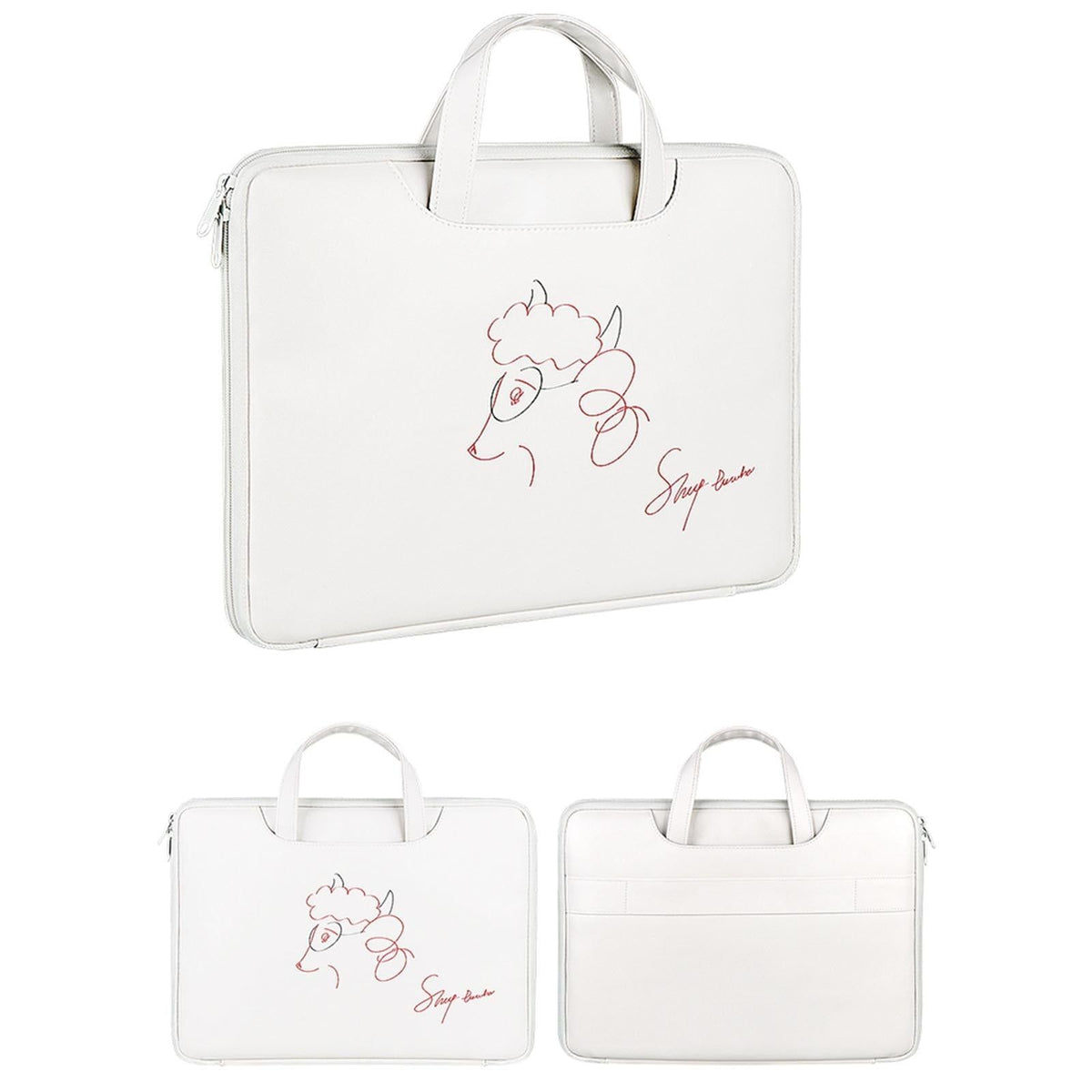 14.1-15.4 Inch Lightweight Printed Laptop Bag In Pu Material - Ice Cream