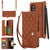 For Samsung Galaxy z Fold4 5G Multifunctional Rhombic Leather Crossbody Phone Case - White