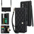 For Samsung Galaxy z Fold4 5G Multifunctional Rhombic Leather Crossbody Phone Case - White
