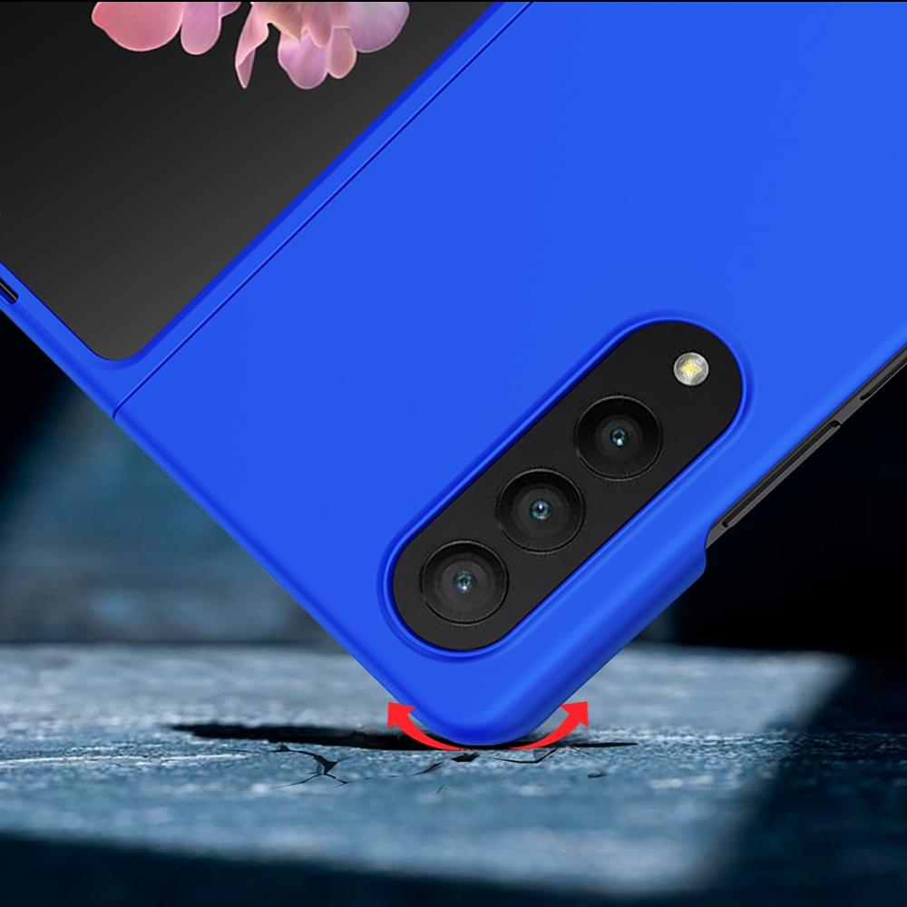 For Samsung Galaxy z Fold4 5G Smooth Skin Phone Case with Big Hole Fuel Injection - Black
