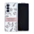 Floral Sketch Pearlescent Pc Case For Samsung Galaxy Z Fold 4