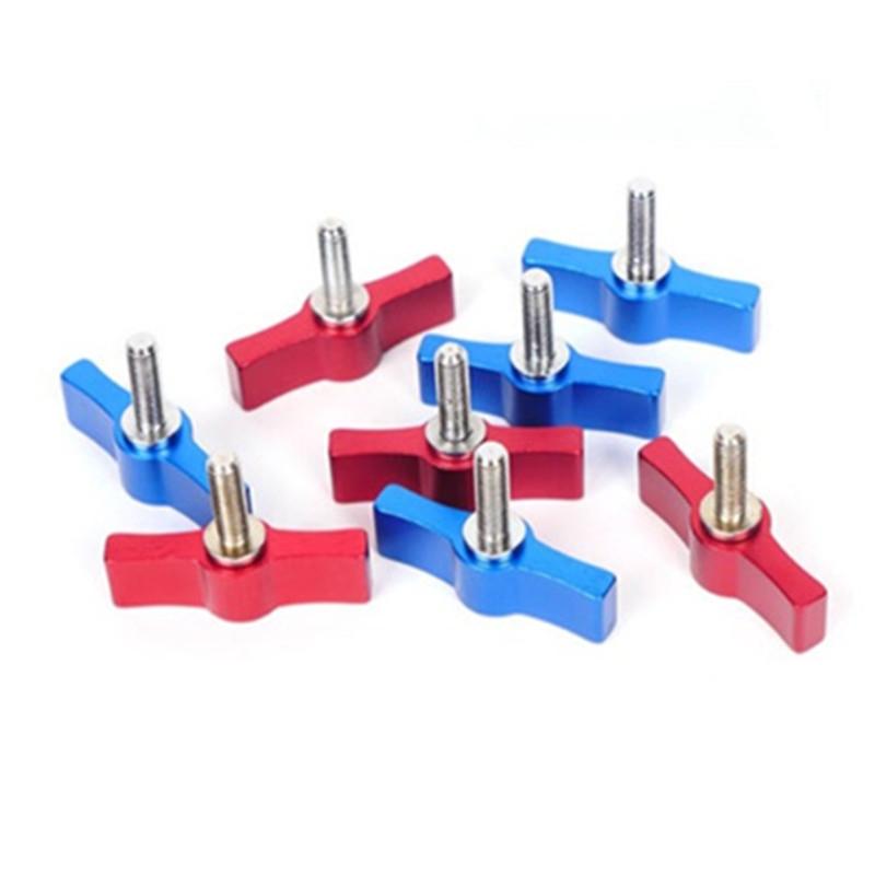 10pcs T-shaped Multi-directional Screw with M5 Aluminum Alloy Handle - Red