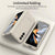 For Samsung Galaxy Z Fold4 5G Premium Hinged Folding Case - Coffee