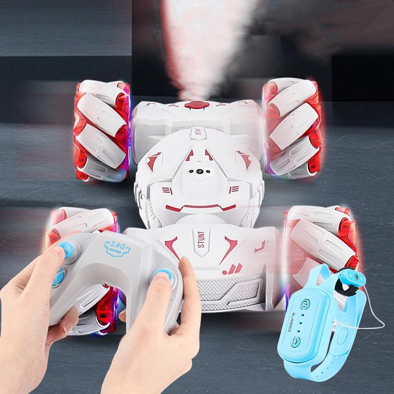 2.4g Dual Rc Torsion Stunt Car with Remote Control - Red