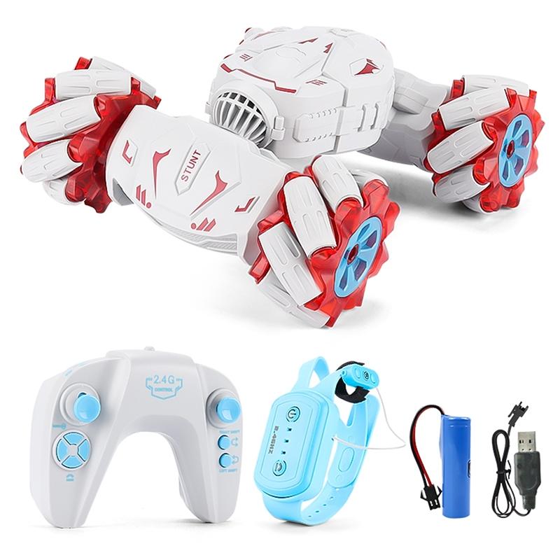 2.4g Dual Rc Torsion Stunt Car with Remote Control - Red