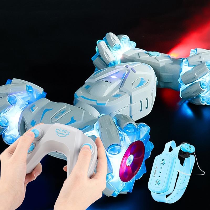 2.4g Dual Rc Torsion Stunt Car with Remote Control - Red