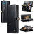 For Samsung Galaxy Z Fold4 5G Premium Crazy Horse Leather Phone Case - Black